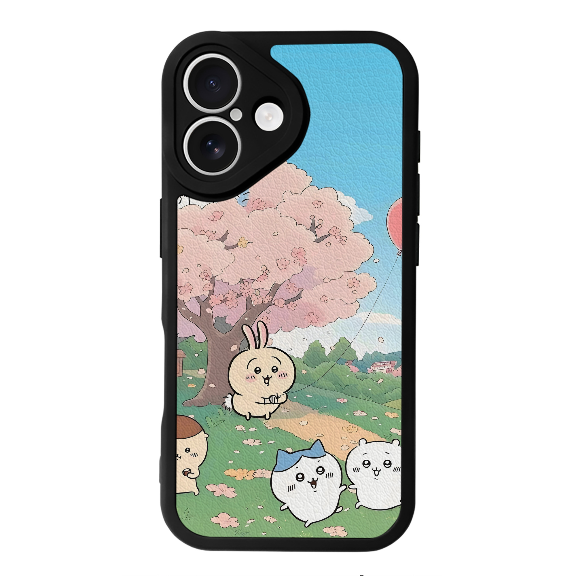 （画像用） ちいかわ Chii-kawa 【iPhone 16シリーズ対応】シリコンスマホケース（レザー調） 材質：シリコン